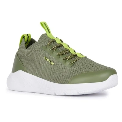Image of Geox J Sprintye Boy A Sneaker, Military Lime, 2.5 UK
