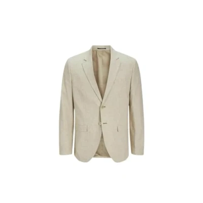 Image of JACK &amp; JONES Men&#039;s Jprriviera Linen Blazer Sn, Travertine/fit: Slim fit, 44R