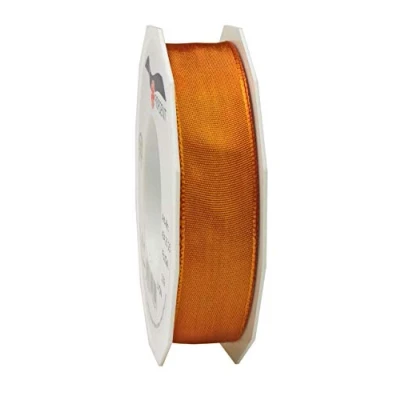Image of Präsent Lyon Wired Taffeta Ribbon Amber 25 mm Width, m Length