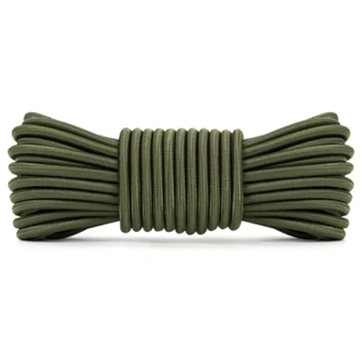 Image of Abma Cord Bungee 5mm 10M Elastic Shock 100% Stretch Rope for Tarpaulin, Trailer, Backpack, Tent Pole, Kayak Army Green