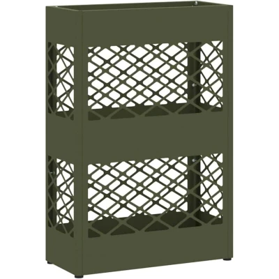 Image of vidaXL Umbrella Stand Olive green Metal Medium