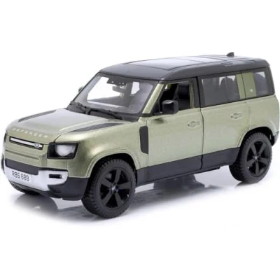 Image of Bburago B18 21101 Land Rover Defender 1:24 Scale Incredibly Detailed Die Cast Replica Collectible SUV Car, Green