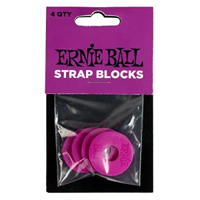 Image of Ernie Ball Strap Blocks 4pk Purple