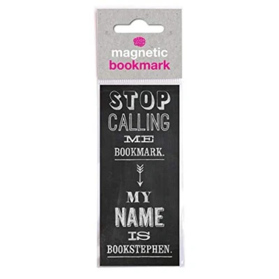Image of Brainbox Candy Funny &#039;BookStephen&#039; Magnetic Bookmark Perfect Little Birthday Gift for Him Her Friends Book Lovers Bookworms Stocking Fillers