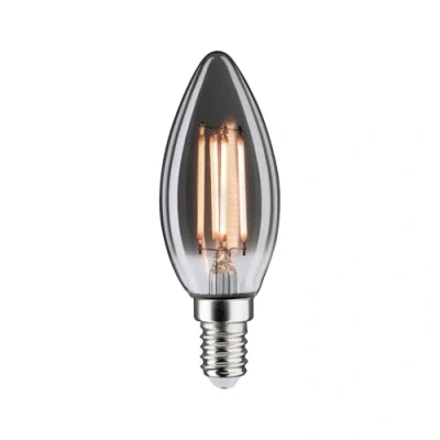 Image of Paulmann 28862 LED Bulb 1879 Tube Gold Light 140 lm 4 Watt Dimmable Smoked Glass Vintage 1800 K E14