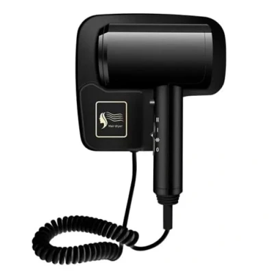 Image of High Power Wall Mounted Blow Dryer for Home Commercial Hotel Bathroom Off Road Gear Large Electric Dryer(A Black)