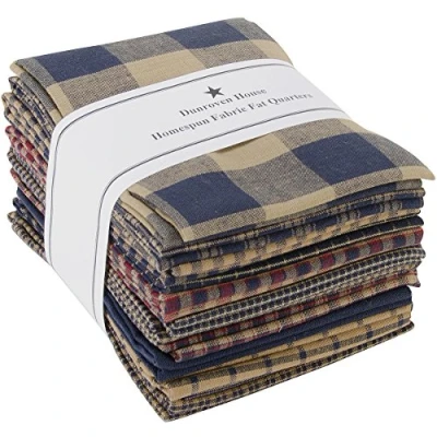 Image of Dunroven House Homespun Fat Quarters Navy, 18 by 21 Inch