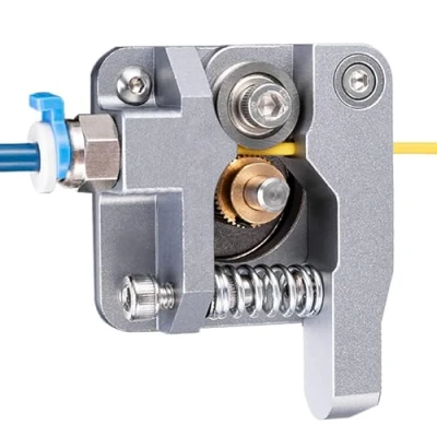 Image of Upgraded Creality Ender 3 All Metal MK 8 Extruder Feeder Drive1.75mm Filament for Pro, 5/5 Plus/Pro, CR 10 Series, 10S, 20/20 Pro 3D Printer, Gray Aluminum Block Bowden