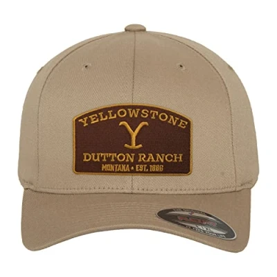 Image of YellowStone Officially Licensed Flexfit Cap (Khaki), Large/X Large, One Size