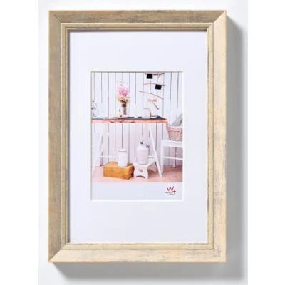 Image of walther Design Picture Frame Natural 18 x 24 cm with PassepArtout, Chalet EL824H