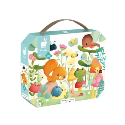Image of Janod Garden Friends Puzzle 20 Piece Develops Patience and Dexterity FSC Certified Made in France 24 Months +, J02575