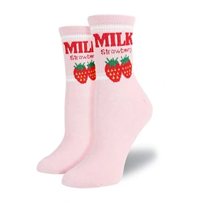 Image of MIKI Z Kawaii Sweet Women&#039;s Socks Funny Cute Cream Candy Color Milk Strawberry For Girl Japanese Harajuku Calcetines Mujer