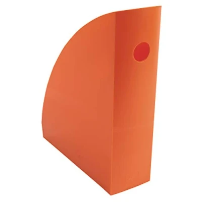 Image of Exacompta Ref 18288D Magazine File MAG CUBE 266 x 82 305mm, Finger Hole on Spine, Suitable for A4+ Documents, Large Storage Capacity Iderama Orange (Pack of 6)