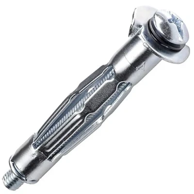 Image of M5 x 37mm (5x12) Plasterboard Cavity Wall Fixings Anchor Heavy Duty (Pack of: 5) Plugs Molly Metal Screw DIYUK