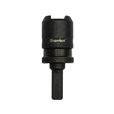 Image of Starrett Holesaw Arbor Adaptor A6 Kwik Change Chuck Hex Shank For 14 30mm Hole Saws Quick Steel Mandrel