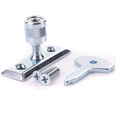 Image of 4X Window Locking Stays Fasteners Metal Turn Latch Casement Locks with Screws &amp; Key