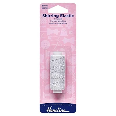 Image of Shirring Elastic 20mx0.75mm: White