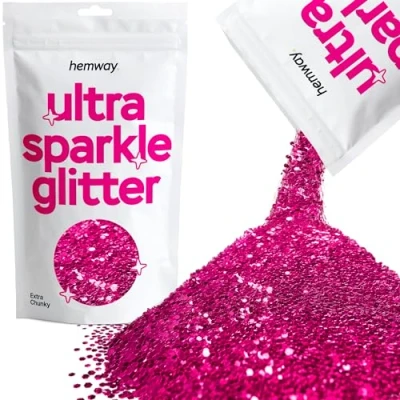 Image of Glitter Dark Rose Pink Ultra Sparkle Sequins Nail Face Festival Christmas Halloween Makeup Extra Chunky 100g / 3.5oz
