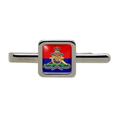 Image of Giftshop UK Royal Artillery, British Army Square Tie Clip