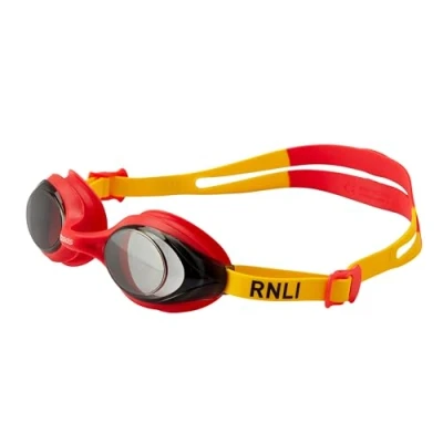 Image of Zoggs RNLI x Bondi Junior Goggle, UV Protection Swim Goggles, Slide Adjust Split Yoke childrens Goggles Straps, Fog Free Clear Goggle Lenses, kids 6 14 years