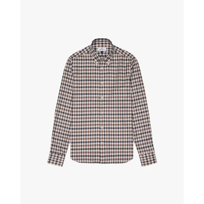 Image of Aquascutum Mens Active Club Check Shirt Beige Size Large