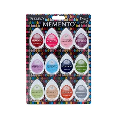 Image of Imagine Tsukineko Memento Dew Drop Dye Ink Pads, Multi Colour, 21.33 x 15.24 2.28 cm