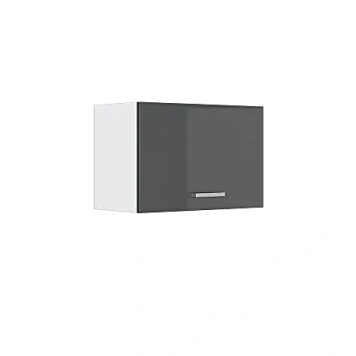 Image of Vicco Wall cabinet Raul, Anthracite high gloss/White, 60 cm Flat