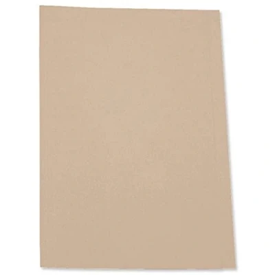 Image of 5 Star Office Square Cut Folder Recycled Pre punched 250gsm Foolscap Buff [Pack 100]