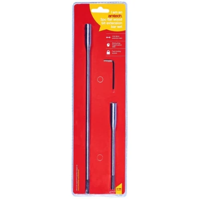 Image of Amtech F0770 3 Piece Flat Wood bit Extension bar Set