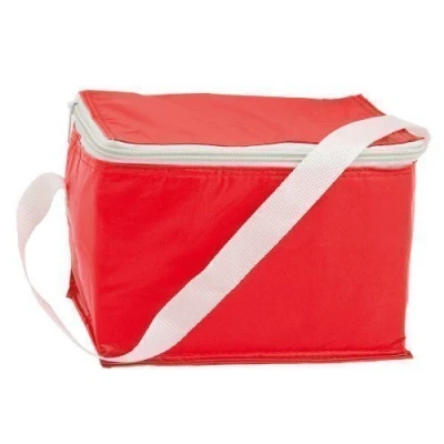 Image of eBuyGB Lunch BBQ Camping Can Cooler Picnic Bag Box, Polyester, Red