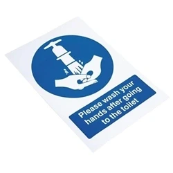 Image of Vogue Toilet Wash Hands Sign