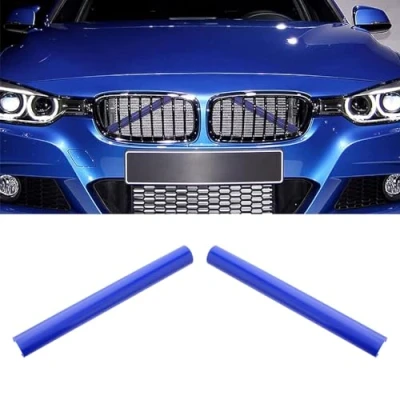 Image of Twilight Garage 2PCS Front Grille Insert Trims Stripe Cover Compatible with F20 F30 F21 F22 F23 F31 F32 F33 F34 F36 F40 F44 G20 G21(Blue)