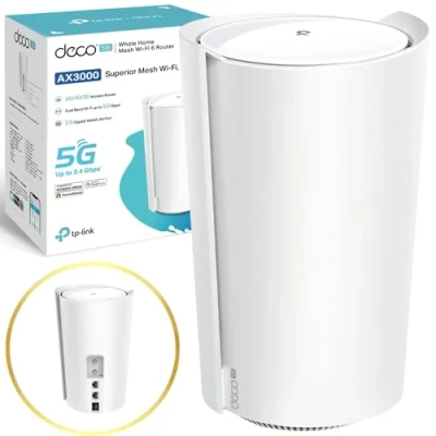 Image of TP Link Deco X50 5G AX3000 Whole Home Wi Fi 6, 5G/4G+Cat 6 Router,Add on Single Unit for All WiFi 7/6/5 Mesh Pack Extended Coverage Requirement,SIM Slot Unlocked, HomeShield, Works with Alexa