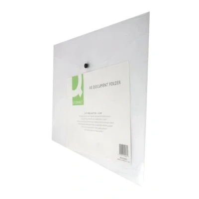 Image of Q Connect Polypropylene Document Folder A3 Clear (Pack of 12) KF02464