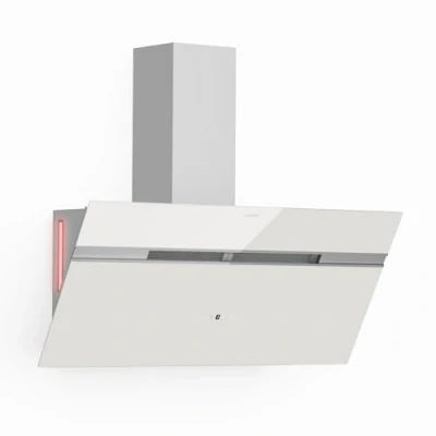 Image of Klarstein Alina Cooker Hood 90cm Kitchen Extractor, 690 m3/h Airflow, A++ Energy Efficiency, LED Lighting, Quiet 52 dB, Touch Control, Exhaust &amp; Recirculation, White