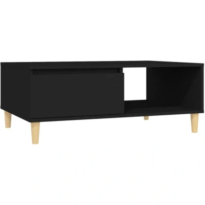 Image of vidaXL Coffee Table Black 90x60x35 cm Engineered Wood