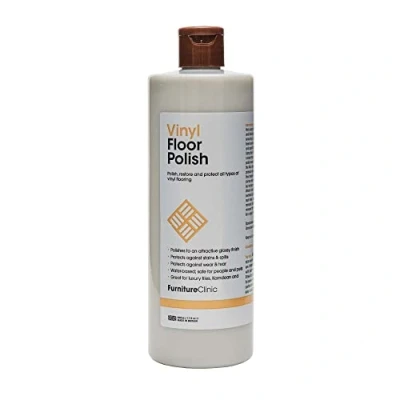 Image of Vinyl Floor Polish Polishes to a Glossy Sheen Protects Against Stains Fills Scratches and Reduces Wear &amp; Tear For All Types of Flooring 500ml