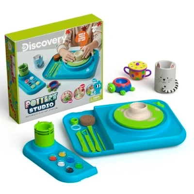 Image of Discovery Toy Pottery Wheel for Kids Studio Rectangle Wheel, Arts and Crafts, Clay Tools, Toys Kids, Crafts Motorised Art Station