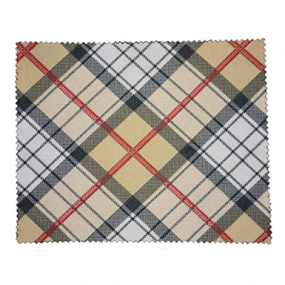 Image of Beige Tartan 18 x 15 Microfibre Cleaning Cloth (x1)