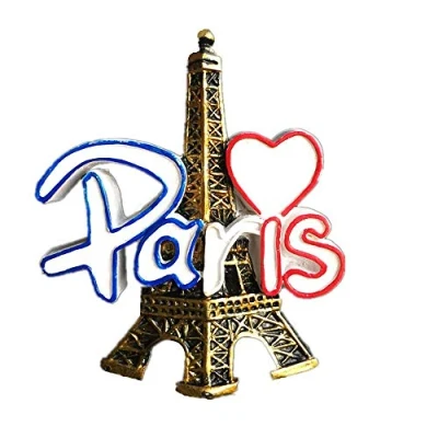 Image of 3D Eiffel Tower Paris France Fridge Magnet Travel Souvenir Gift Home Kitchen Decoration Magnetic Sticker, Refrigerator Collection