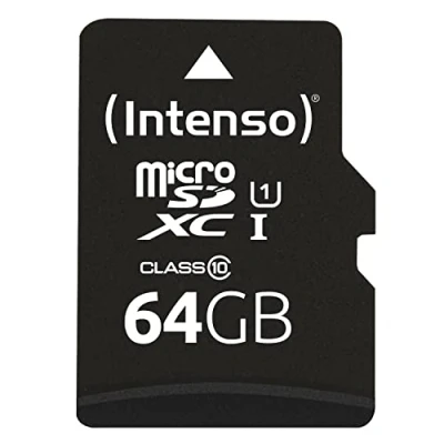 Image of Intenso Premium Microsdxc Memory Card INCL. SD Adapter, Class 10 UHS I, 64 GB, Black