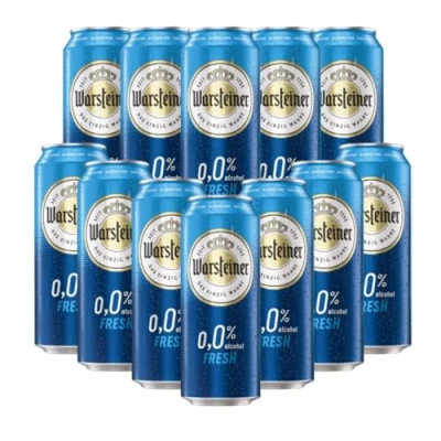 Image of Warsteiner Fresh German Alcohol Free Pilsner 500ml Cans 0.0% ABV (12 Multipack)