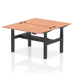 Image of Air B2B 1400x800mm Height Adjustable 2P Bench Desk CP Beech/Black