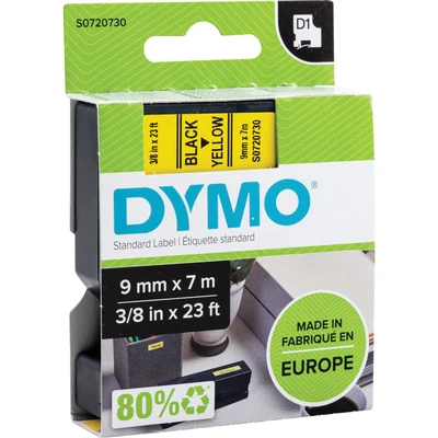 Image of Dymo 16959 D1 Polyester Tape 12mmx5.5m Black on White S0718060