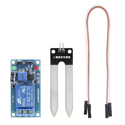 Image of Akozon DC12V Soil Moisture Sensor Relay Control Module Meter Automatic Watering Switch for Arduino Garden Plant Care System