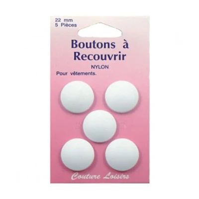 Image of Hemline Self Cover Buttons Plastic 22mm Pack of 5