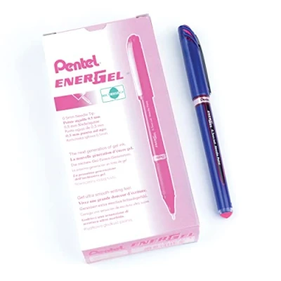 Image of Pentel EnerGel Plus 0.5mm Tip Pen Red (Pack of 12)