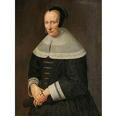 Image of Artery8 Kamper Portrait 17th Century Woman Unframed Wall Art Print Poster Home Decor Premium