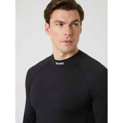 Image of Björn Borg MOCK NECK Long sleeved top, Men&#039;s, Size: Large, Black beauty