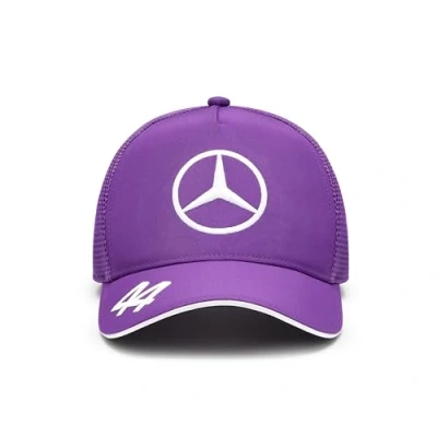 Image of Mercedes AMG Petronas F1 2024 Lewis Hamilton Driver Trucker Cap Purple One Size Fits Most